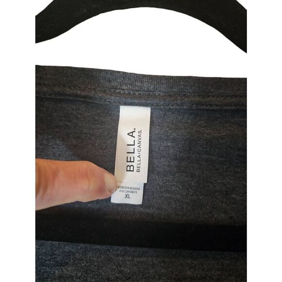 JUST MARRIED SET of TEE'S Mens XL and Women's Vneck Tee XL Grey White Canvas Bel - Picture 8 of 9